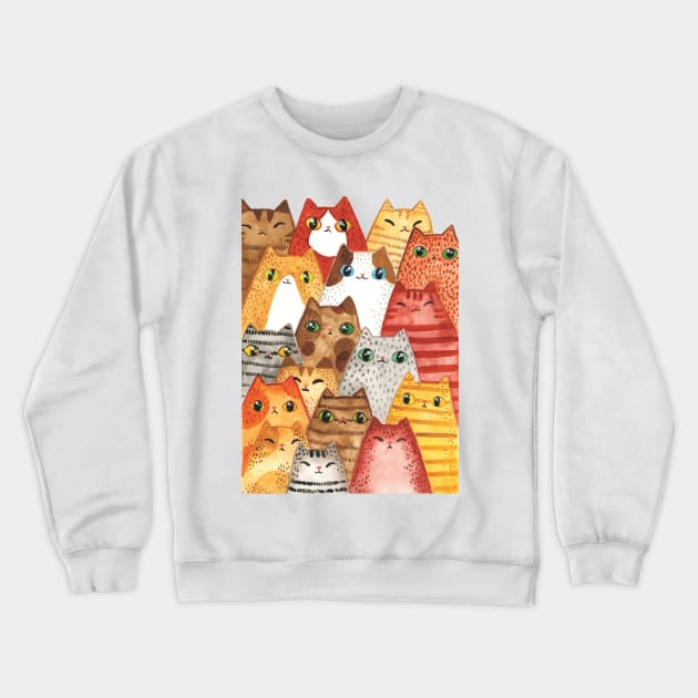 Cats Crewneck Sweatshirt by jessthechen